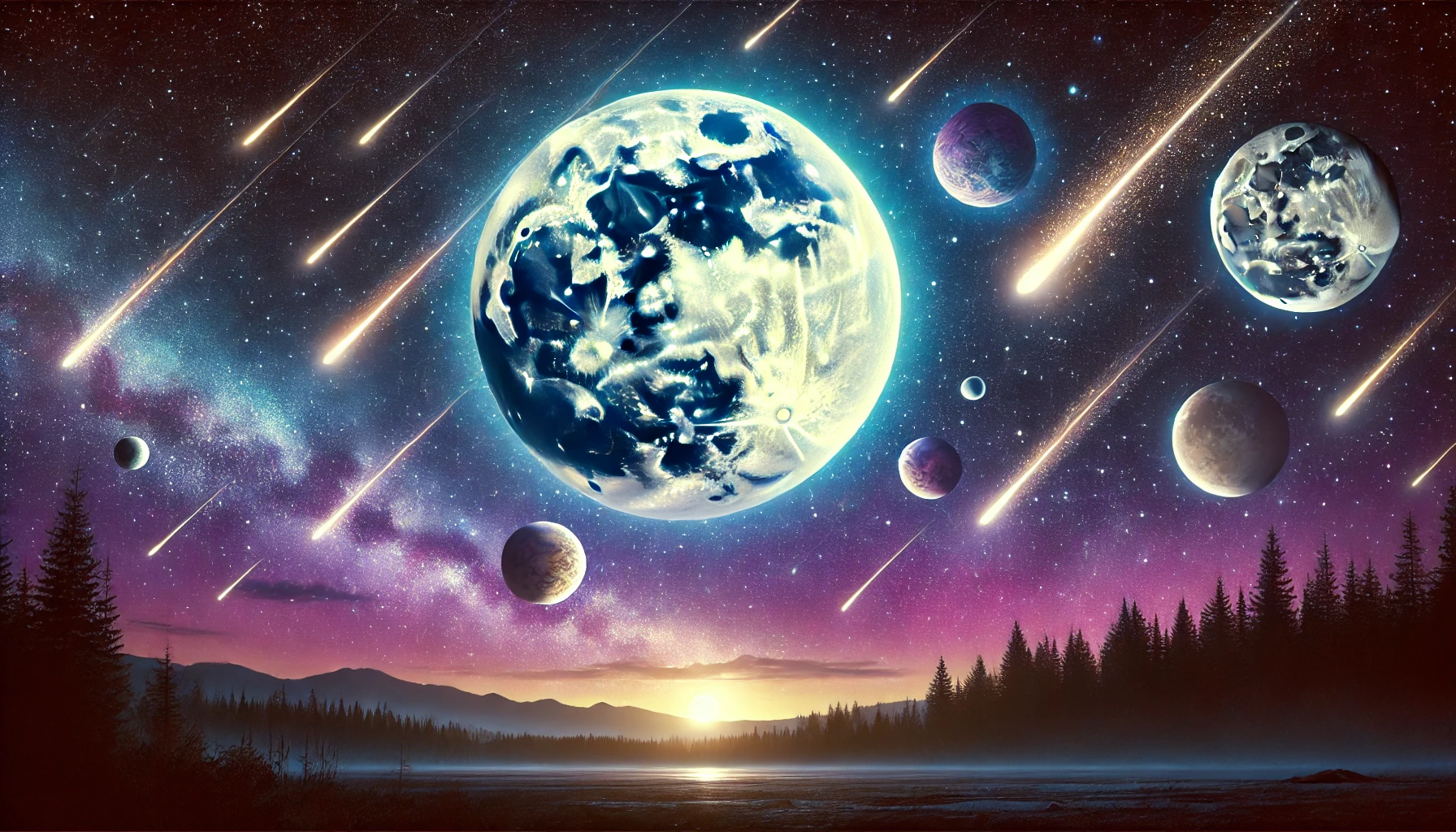 أهم أحداث مراقبة السماء في 2025: زخات الشهب، الأقمار العملاقة، والمحاذاة الكوكبية